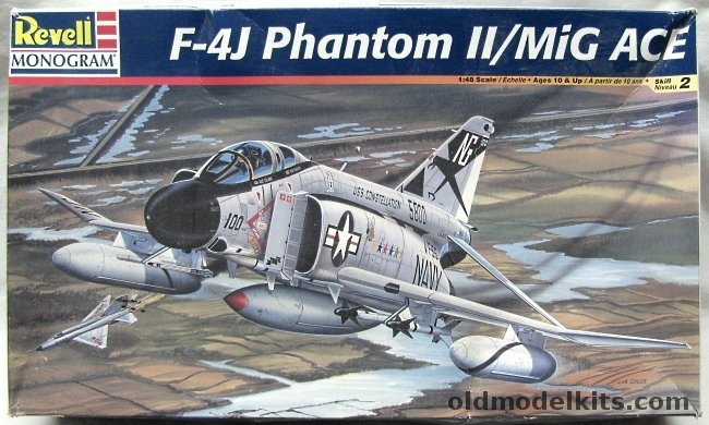 Monogram 1/48 F-4J Phantom II MIG ACE - with Cunningham and Driscoll Markings, 85-5813 plastic model kit